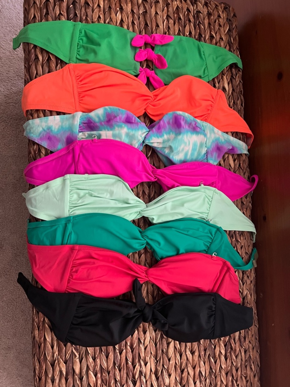 Bundle of 8 Victoria’s Secret Bandeau Bikini Tops- size Small